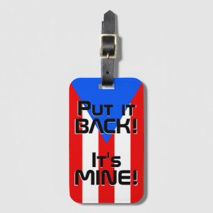 Puerto Rico Nationell Flag Roligt Patriotiskt Bagagebricka