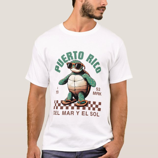 Puerto Rico och solen T Shirt (Framsida)