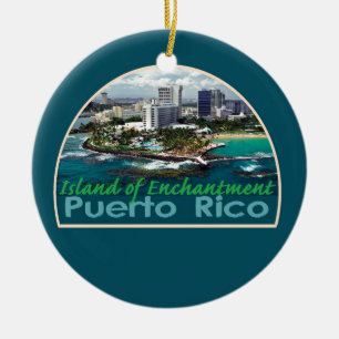 PUERTO RICO Orament Julgransprydnad Keramik