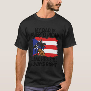 Puerto Rico Pappa Rolig Boricua Stolthet Flagga oc T Shirt