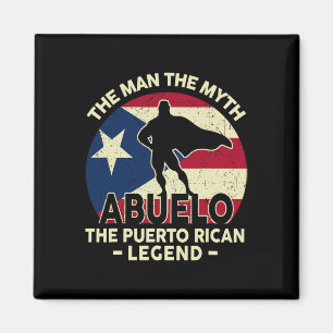 Puerto Rico Pappashirt Abuelo Man Myter Puertorica Magnet