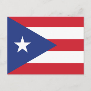 Puerto Rico Plain Flagga Vykort