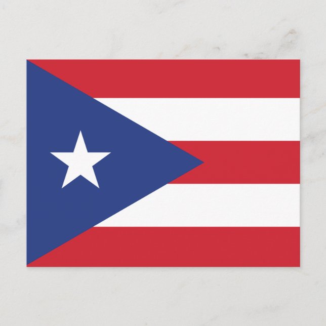 Puerto Rico Plain Flagga Vykort (Framsida)