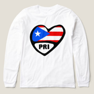 Puerto Rico PRI Heart Flagga T Shirt