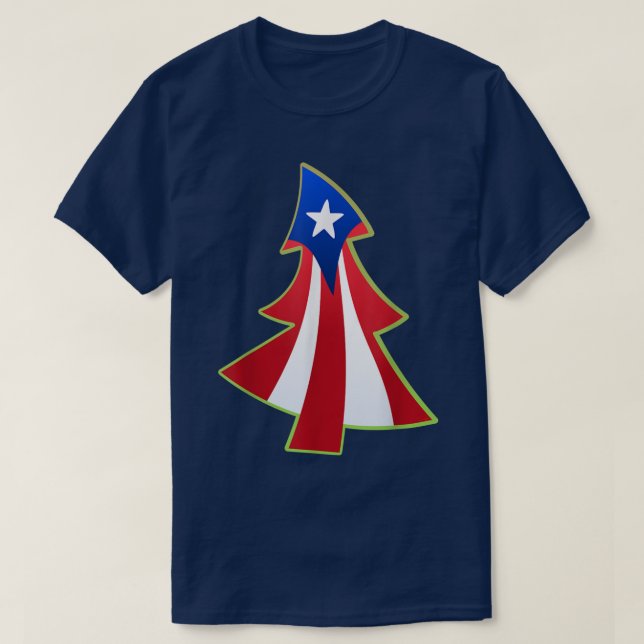 Puerto Rico Pride jul Navidad Boricua Flagga T T Shirt (Design framsida)