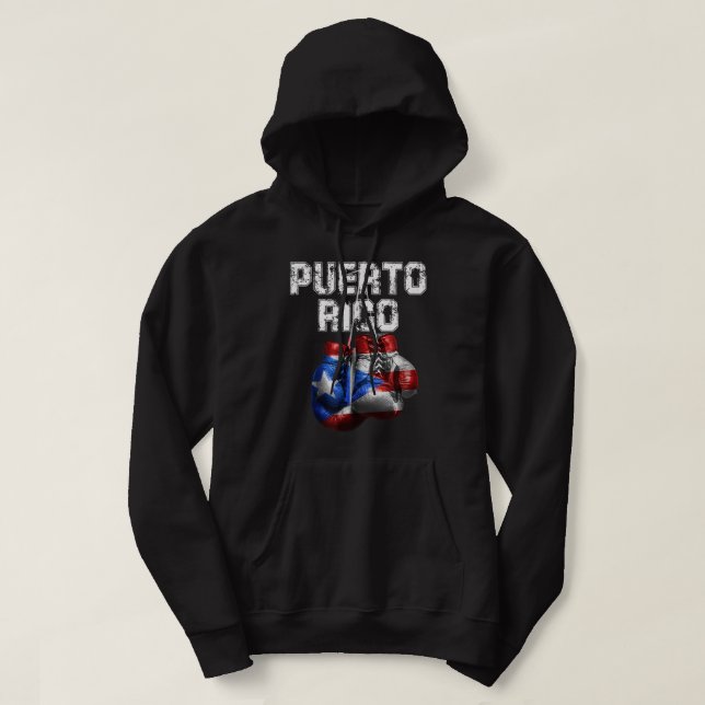 Puerto Rico-Pridet - Vintage Boxing-handskar 449 Hoodie (Design framsida)
