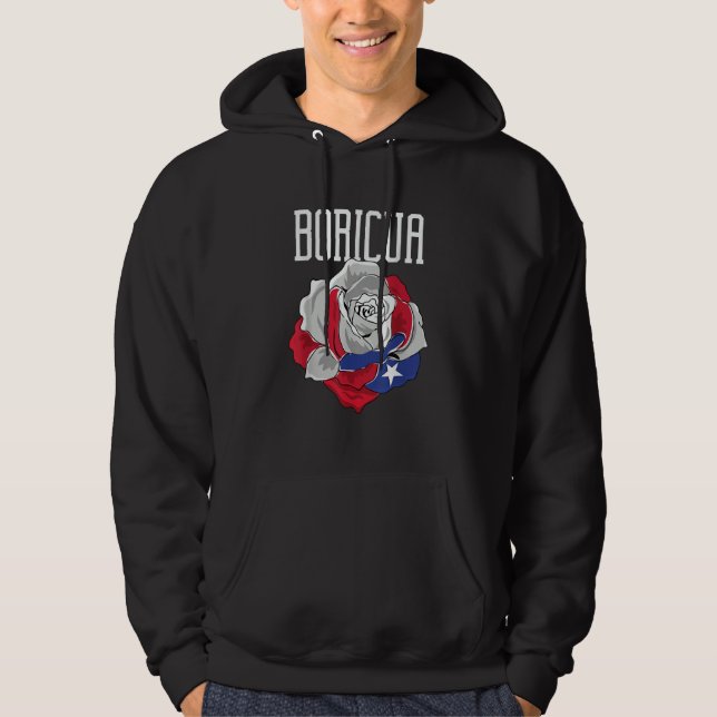 Puerto Rico Puerto Rican Boricua Hoodie (Framsida)