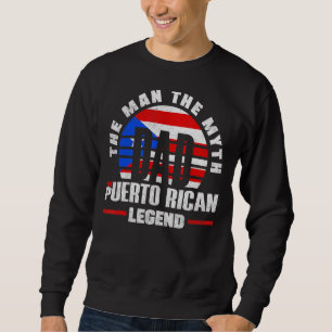 Puerto Rico Puerto Rican Boricua Puerto Rico Flagg Lång Ärmad Tröja