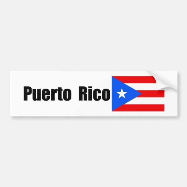 Puerto Rico Puerto Rican flagga Bildekal (Framsidan)