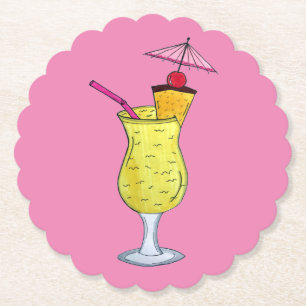 Puerto Rico Puerto Rican Piña Colada Cocktail Underlägg Papper
