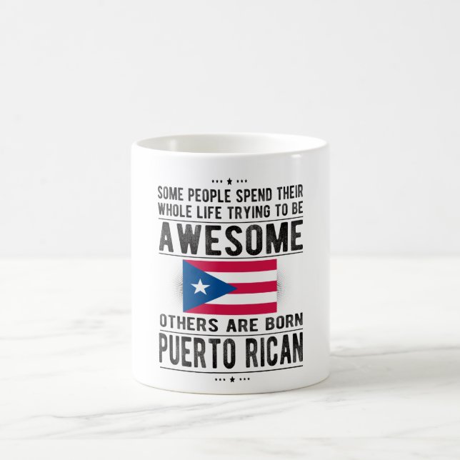 Puerto Rico Puerto Rican Roots Puerto Rico Flagga Kaffemugg (Center)