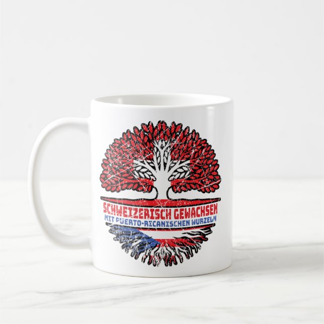 Puerto Rico Puerto-ricanisch Schweizer Schweiz Kaffemugg (Vänster)