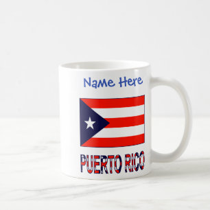 Puerto Rico Puerto Rico-flagga Blå personalisering Kaffemugg