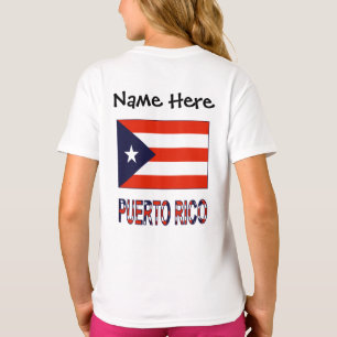 Puerto Rico Puerto Rico-flagga Blå Personalisering T Shirt