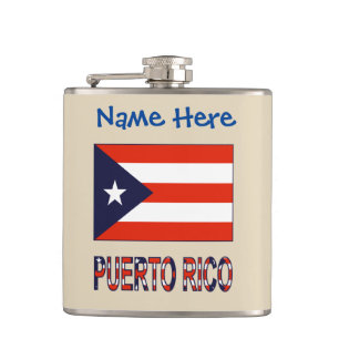 Puerto Rico Puerto Rico-flagga Blå Personlig Fickplunta