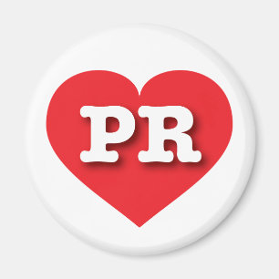 Puerto Rico Red Heart - I kärlek PR Magnet
