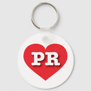 Puerto Rico Red Heart - I kärlek PR Nyckelring
