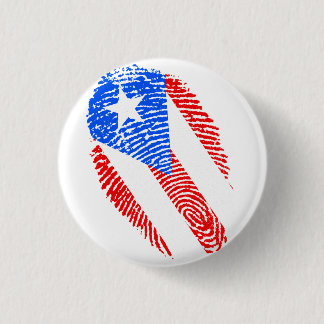 Puerto Rico, Red, White, Blue, Fingerprint Knapp