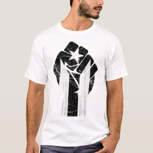 Puerto Rico Resiste Black Flagga T Shirt