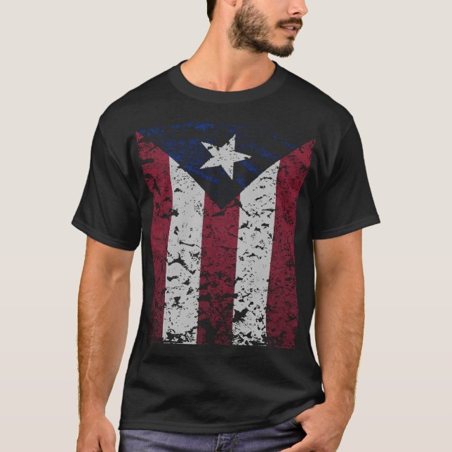 Puerto Rico Rican Beisbol Futbol Flagga Oversized  T Shirt (Framsida)