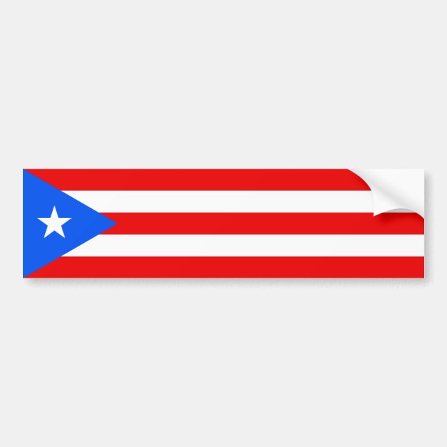 Puerto Rico/Rican flagga. United States USA, USA Bildekal (Framsidan)