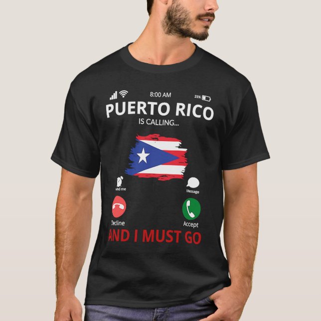 Puerto Rico ringer T Shirt (Framsida)