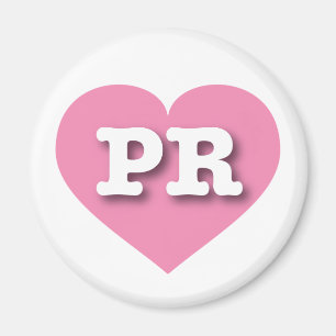 Puerto Rico Rosa Heart - I kärlek PR Magnet