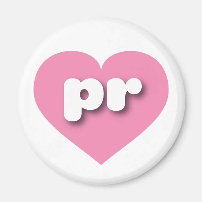 Puerto Rico Rosa Heart - I kärlek pr Magnet (Framsidan)