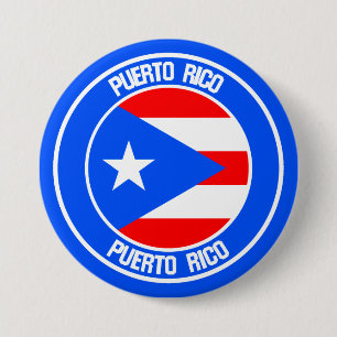 Puerto Rico Round Emblem Knapp