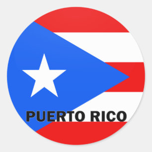 Puerto Rico Roundel kvalitets- flagga Runt Klistermärke