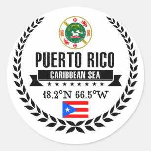Puerto Rico Runt Klistermärke