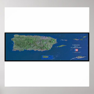 Puerto Rico satellit- affisch