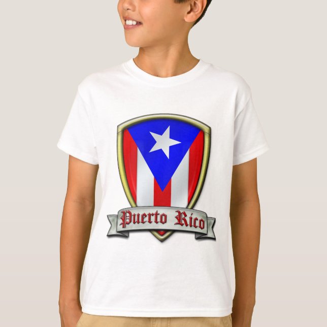 Puerto Rico - Shield2 Tee Shirt (Framsida)