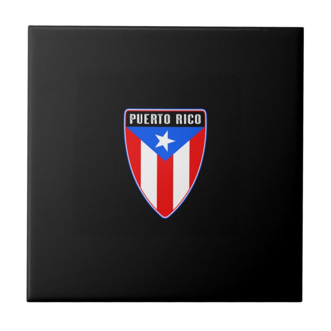 Puerto Rico Shield Kakelplatta (Framsidan)