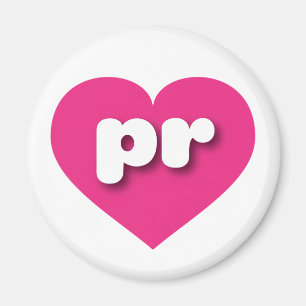 Puerto Rico shock rosa hjärta - I kärlek pr Magnet
