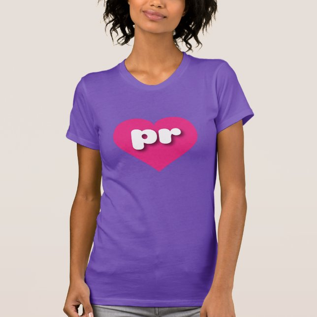 Puerto Rico shock rosa hjärta - I kärlek pr T-shirt (Framsida)