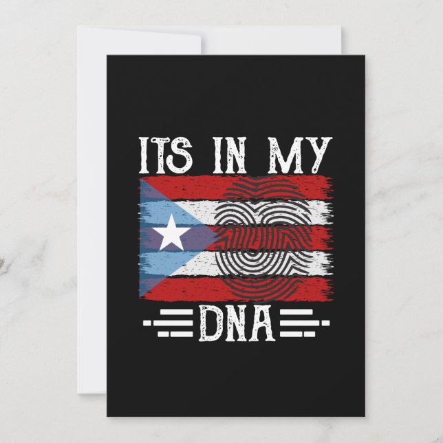 PUERTO RICO SIN IN MY DNA FLAGGA INBJUDNINGAR (Framsida)