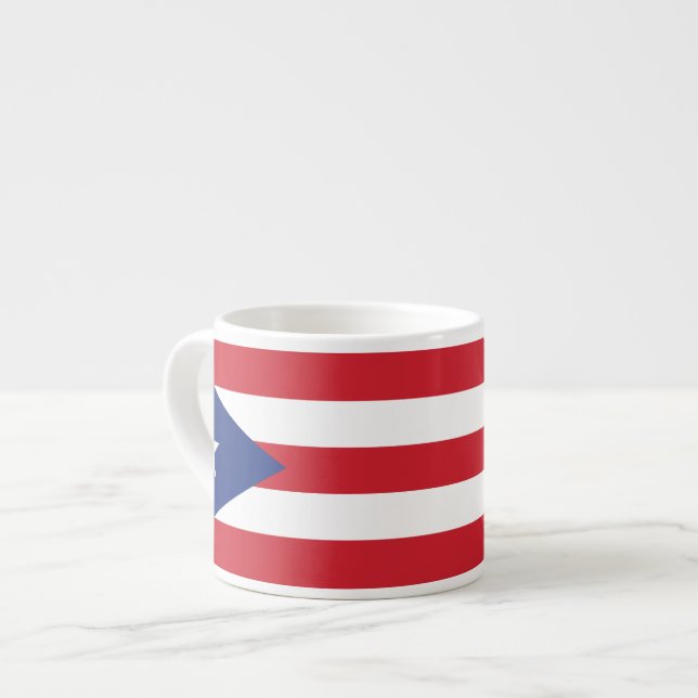 Puerto Rico slättflagga Espressomugg (Framsida vänster)