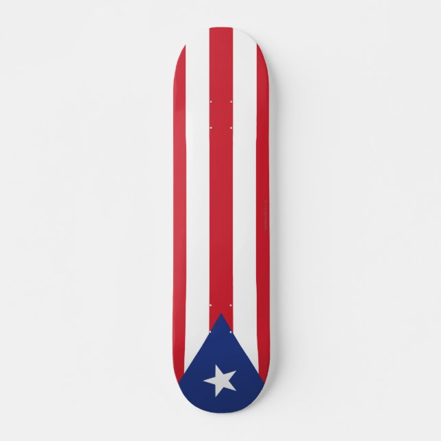 Puerto Rico slättflagga Old School Skateboard Bräda 21,6 Cm (Framsida)