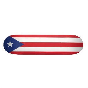 Puerto Rico slättflagga Old School Skateboard Bräda 21,6 Cm