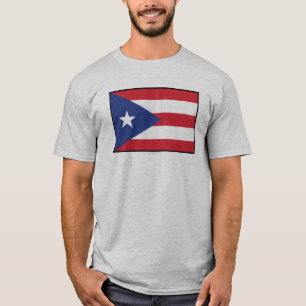 Puerto Rico slättflagga T-shirt