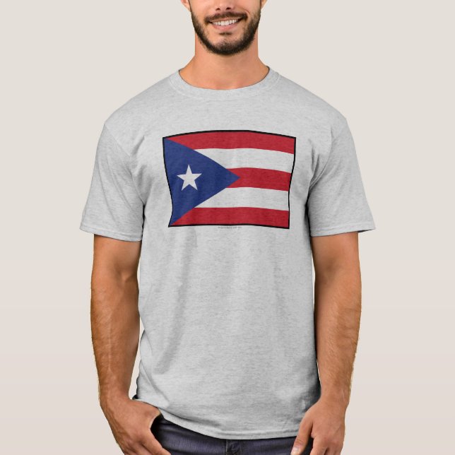 Puerto Rico slättflagga Tröja (Framsida)