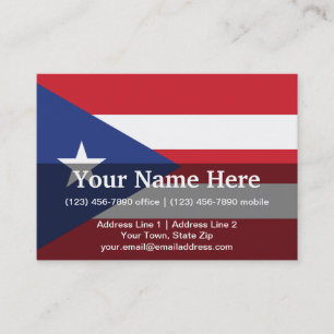 Puerto Rico slättflagga Visitkort