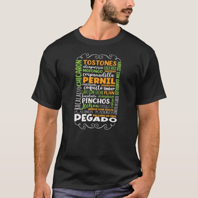 Puerto Rico Snacks Mat Foodie Proud Puerto T Shirt (Framsida)