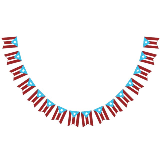Puerto Rico som Bunting flaggor (Alla)