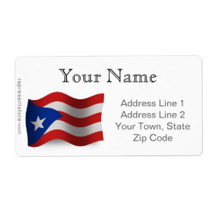 Puerto Rico som vinkar flagga Fraktsedel