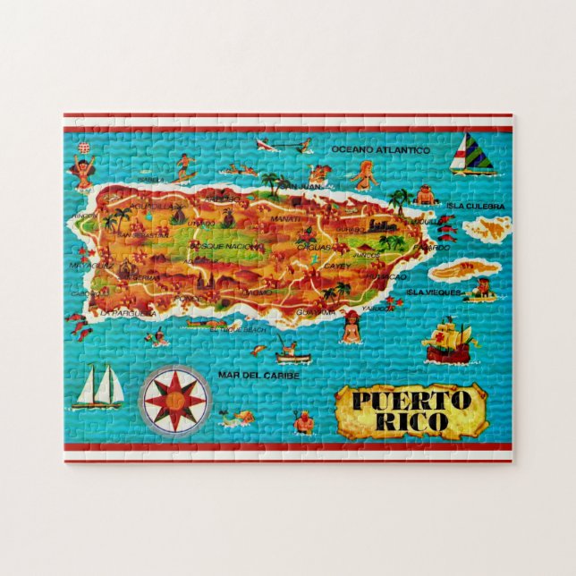 Puerto Rico Spanska 11x14 Pussel (Horisontell)