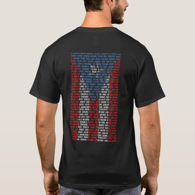 Puerto Rico Städer City Flagga Puerto Rican Pride  T Shirt (Baksida)