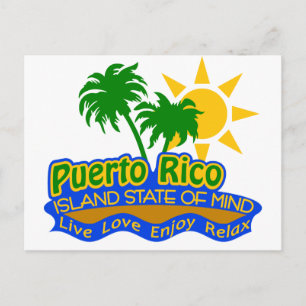 Puerto Rico State of Mind-vykort Vykort