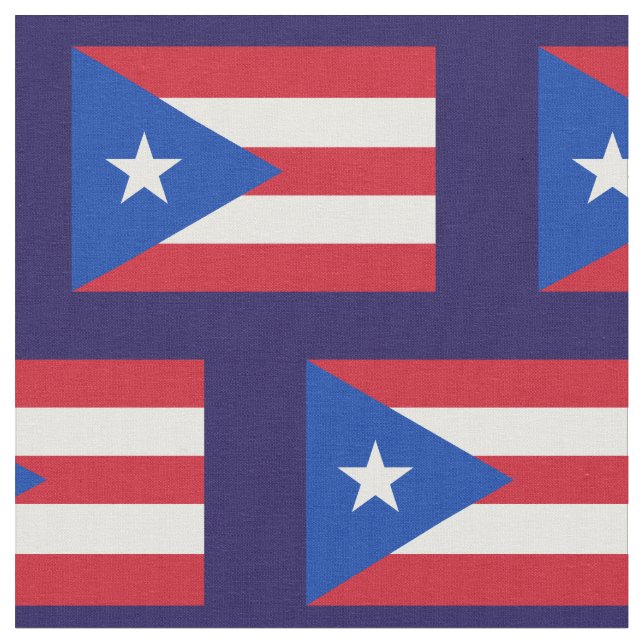 Puerto Rico Statlig flagga Blue - Bakgrund Tyg (Närbild)
